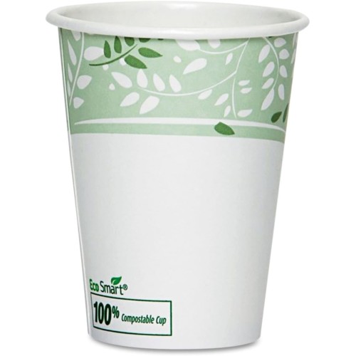 Dixie EcoSmart Hot Cups, Paper PLA Lining, Viridian, 8oz, 50/Pack