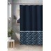 Studio 3B Kiko Shibori Scallop 72" x 72" Shower Curtain in Navy/White