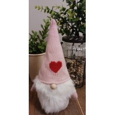 Spritz Valentine's Day Gnome 10" Plush Figurine Pink Hat w/❤️ NEW