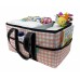 Early Hugs Baby Diaper Caddy Organizer, Nursery Storage, Baby Gift Basket, Pink& White Plaid