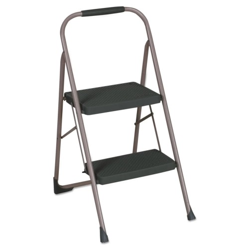 2-Step, 200 lb Capacity, 20.5" Working Height, 22" Spread, Black/Gray 