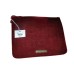 Burgundy suede medium bag