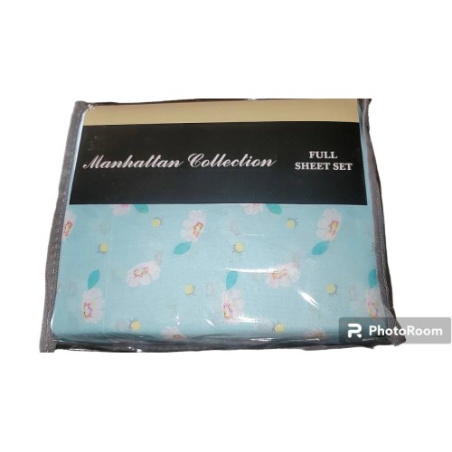 Manhattan Collection Floral Full Sheet Set Extra Soft NEW