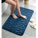 Cobblestone Embossed Bathroom Bath Mat Non-Slip Carpets in Wash Basin Bathtub Side Floor Rug Shower Room Doormat Memory Foam Pad for Bathroom Machine Washable Bath Rugs (Dark Blue, 40*60CM/16*24inch)