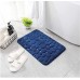 Cobblestone Embossed Bathroom Bath Mat Non-Slip Carpets in Wash Basin Bathtub Side Floor Rug Shower Room Doormat Memory Foam Pad for Bathroom Machine Washable Bath Rugs (Dark Blue, 40*60CM/16*24inch)