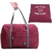 Maroon Red - Large Capacity Foldable Duffle Bag, Lightweight Portable Nylon Travel Bag, Women's Fashion Simple Storage Bag & Luggage Organizer