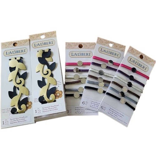  LALIBERI Hair Elastics (3 pc) and Laliberi  reversible headband (2 pc)