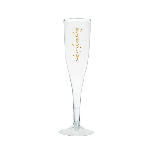 Champagne Flute Bubbly Clear Pk8