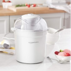 NO SALT/ICE NEEDED! Amazon Basics 1.5 Quart Automatic Homemade Ice Cream Maker