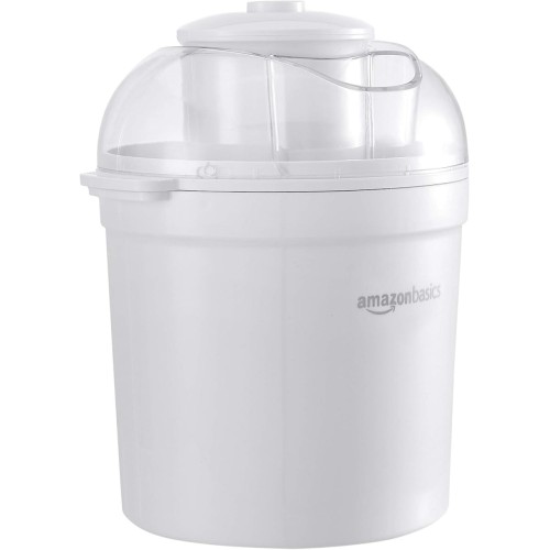 NO SALT/ICE NEEDED! Amazon Basics 1.5 Quart Automatic Homemade Ice Cream Maker