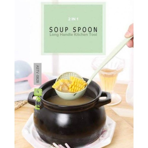 2-in-1 Soup Spoon & Colander Strainer - Set of 3