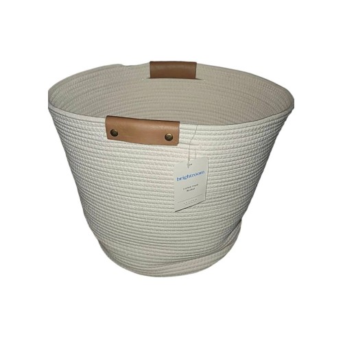 Decorative Coiled Rope Basket White - Brightroom™ 17''