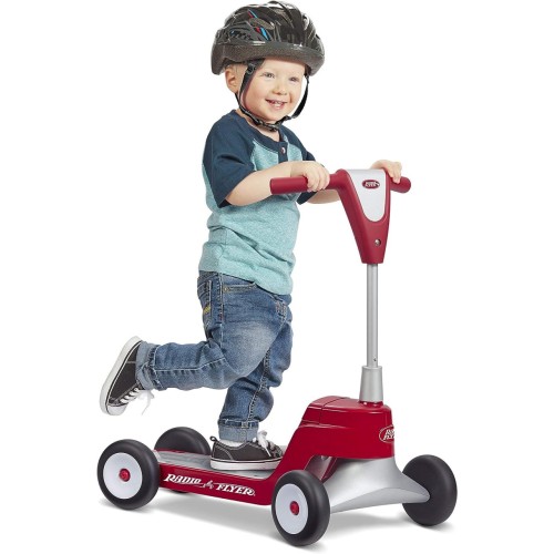 Radio Flyer Scoot Scooter, Toddler Scooter or Ride On, For Ages 1-4, Red Ride On Toy