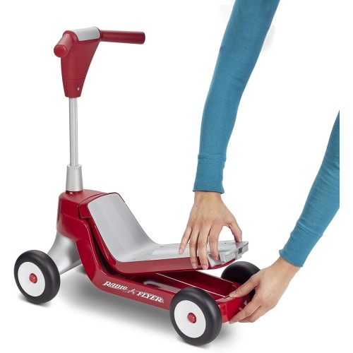 Radio Flyer Scoot Scooter, Toddler Scooter or Ride On, For Ages 1-4, Red Ride On Toy