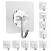 10pcs Wall Hooks, Heavy Duty Self Adhesive Hooks, Waterproof And Oilproof, No Residue