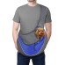 YUDODO Pet Dog Sling Carrier Breathable Mesh Travel Safe Sling Bag Carrier for Dogs Cats (L(10-15lbs), Blue)