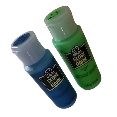  FolkArt Glow In The Dark Acrylic Paint 59ml 2pack