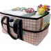 Early Hugs Baby Diaper Caddy Organizer, Nursery Storage, Baby Gift Basket, Black & White Plaid