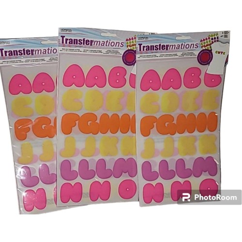 Back in Stock! Iron-on Flocked Letters 47 Pcs 1-1/2 In high Horizon NIP 3 pack