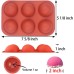 BAKER DEPOT 2" Semi Sphere Silicone Mould 4 Packs Medium Half Round Baking Tool for Making Hot Chocolate Bomb Cake Jelly Dome Mousse Pudding DIY Christmas Gift