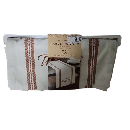 Bed Bath Beyond Give Thanks Table Runner 14 in x 72 in 100% Cotton
