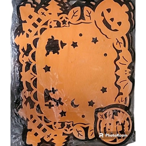 Feuille Halloween Placemats Set of 4 Felt Jack O’ Lantern Placemats Black Orange Placemats Perfect for Halloween Decorations Indoor and Scary Nights