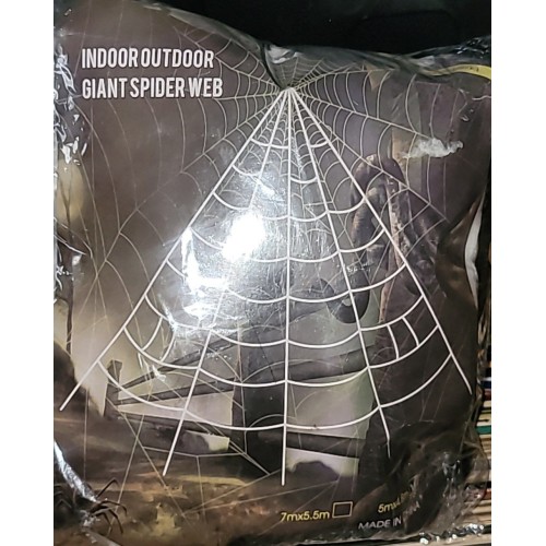 Giant Spider Web Halloween Indoor Outdoor 5m x4.8m Decoration