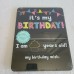 Reversible Chalk Board It's My Happy Birthday/ I am Years Old/ My Birthday Wish