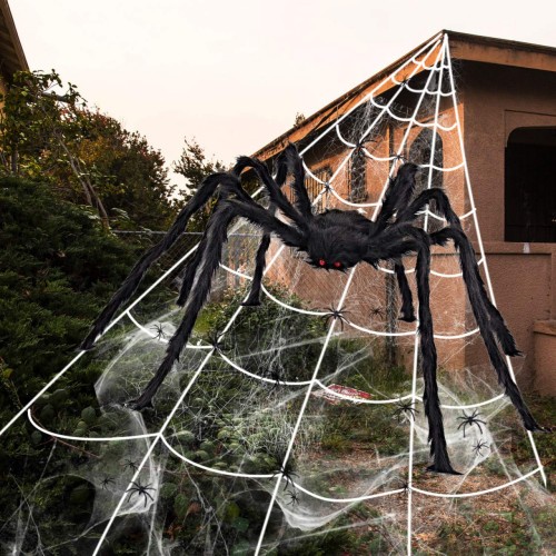 Giant Spider Web Halloween Indoor Outdoor 5m x4.8m Decoration