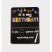 It's My Birthday Chalkboard, 12 x 10 Inch for Kids/Girls/Boys, Reusable Wooden Photo Prop Board