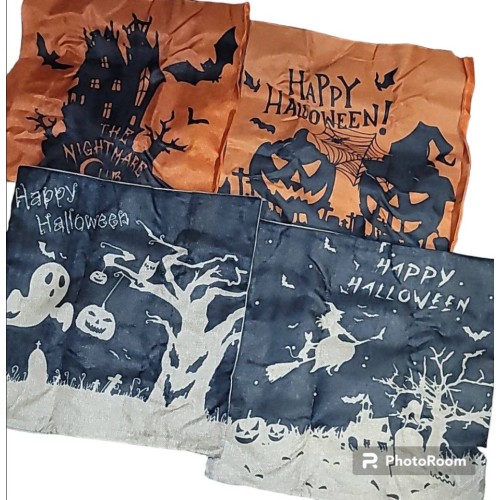Halloween Decorations Throw Pillow Covers 18x18 Inches Set Of 4 Hallowee