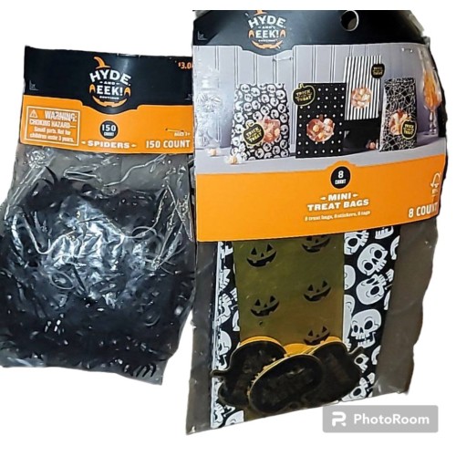 Hyde & EEK !!!150 spiders and mini treat bags 8count