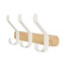 Coco White Squared Away™ 3-Hook Wood Wall Coat Rack