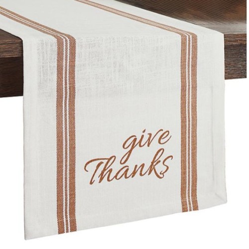 Harvest Give Thanks Border 90-Inch Table Runner