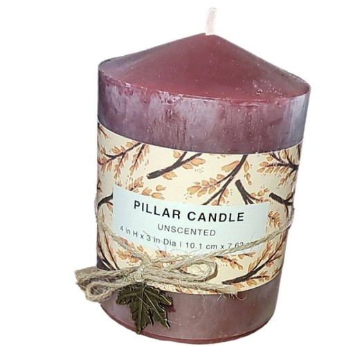 Pillar Candles Unscented 3 in. diameterx4  in. tall