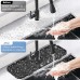 Silicone Faucet Mat Kitchen Sink Faucet Splash Guard Bathroom Silicone Sink Faucet Mat Water Splash Guard Faucet Drip Catcher (A-BLACK)