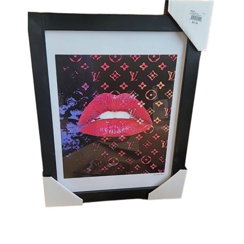 Louis Vuitton Lips 14x18 Framed Print