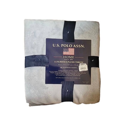 Oversized Luxurious Plush Throw U.S. Polo Assn. Home 50” x 70”