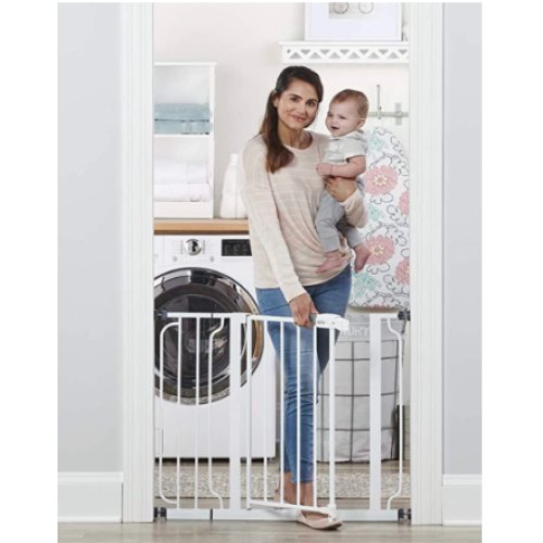 Regalo Easy Step 38.5-Inch Wide Walk Thru Baby Gate, Includes 6-Inch Extension Kit, 4 Pack Pressure Mount Kit, 4 Pack Wall Cups and Mounting Kit