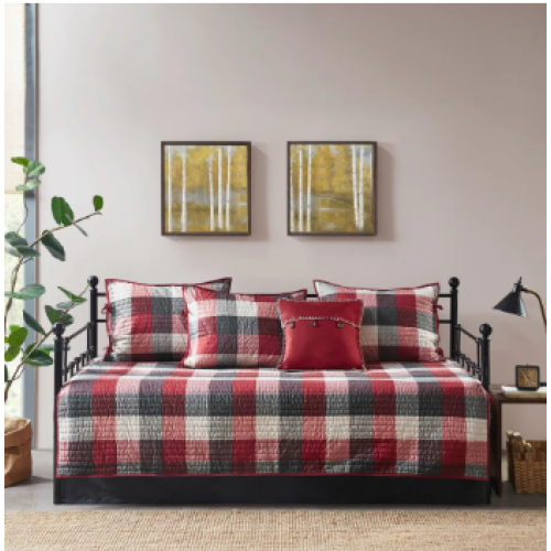 Madison Park Pioneer Red 6 Piece Reversible Daybed Cover Set