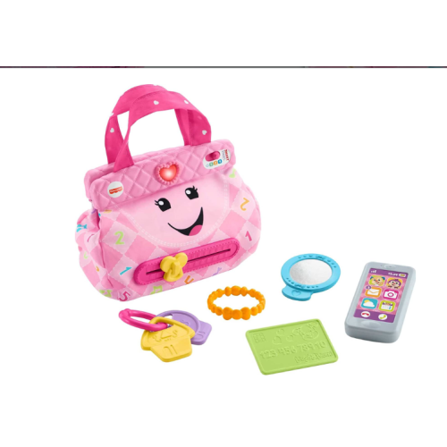 Fisher-Price Smart Purse Learning Toy with Lights Music and Smart Stages Educational Content for Babies and Toddlers, Pink​