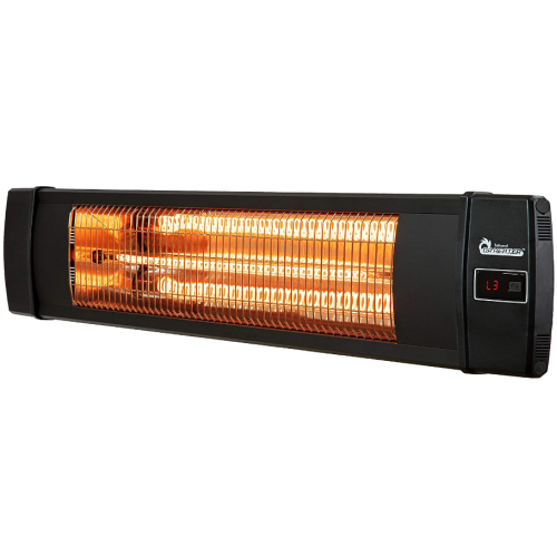 Dr Infrared Heater DR-238 Carbon Infrared Outdoor Heater for Restaurant, Patio, Backyard, Garage, and Decks, Standard, Black