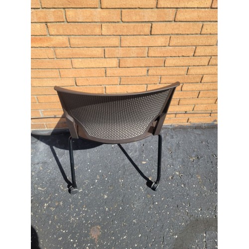 Energy Series Perforated Back Mobile Stack Chair w/o Arms