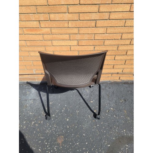 Energy Series Perforated Back Mobile Stack Chair w/o Arms