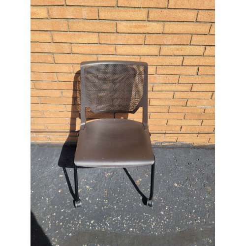 Energy Series Perforated Back Mobile Stack Chair w/o Arms