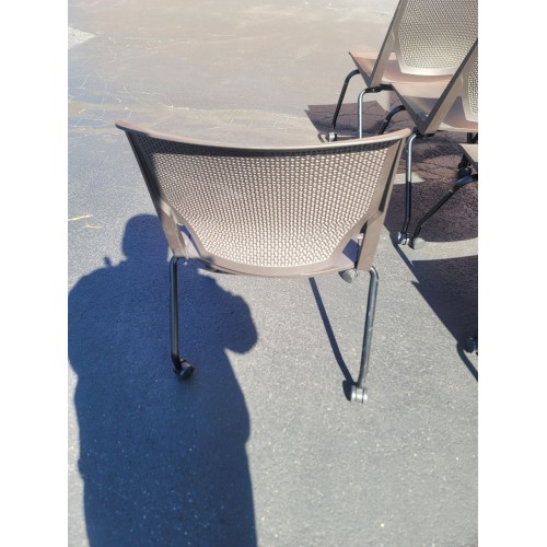 Energy Series Perforated Back Mobile Stack Chair w/o Arms