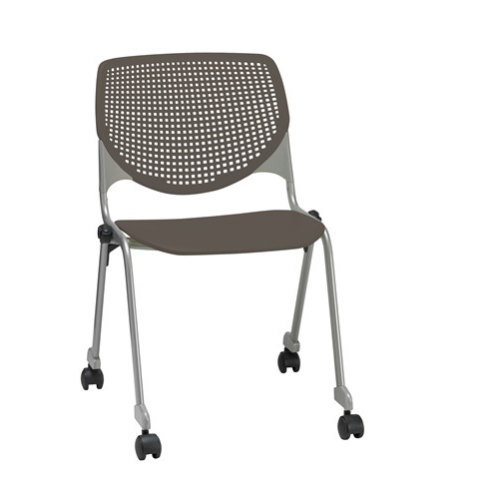 Energy Series Perforated Back Mobile Stack Chair w/o Arms