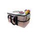 Early Hugs Baby Diaper Caddy Organizer, Nursery Storage, Baby Gift Basket, Pink & White Plaid