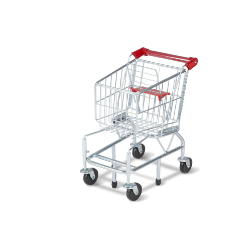 Melissa & Doug Toy Shopping Cart With Sturdy Metal Frame - Toddler Shopping Cart, Pretend Grocery Cart, Supermarket Pretend Play Shopping Cart For Kids Ages 3+