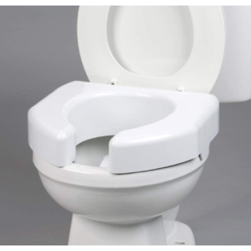 SP Ableware Basic Open-Front 3-Inch Elevated Toilet Seat for Standard/Elongated Toilets - White (725790000)